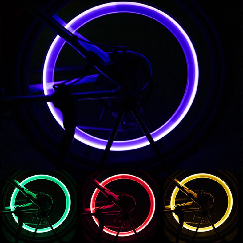 1pc Waterproof Auto Shining Car Auto Wheel Tire Tyre Light Hub Lamp Air Valve Stem Led Light With Cap Cover Car Styling Light  E-589-1