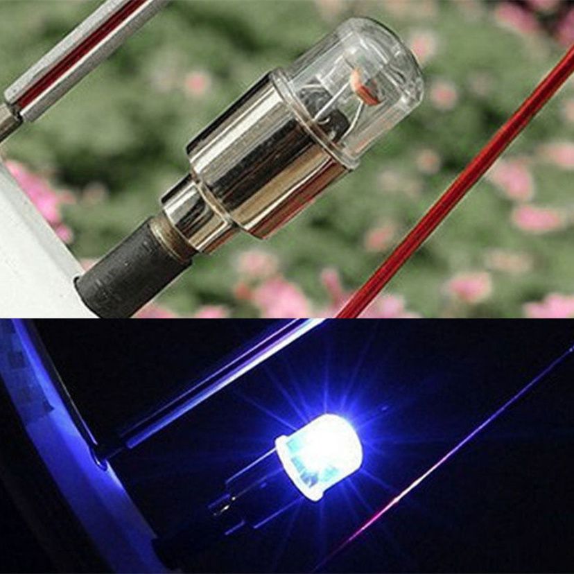 1pc Waterproof Auto Shining Car Auto Wheel Tire Tyre Light Hub Lamp Air Valve Stem Led Light With Cap Cover Car Styling Light  E-589-1