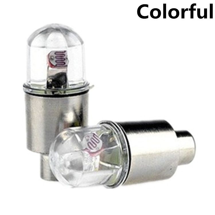 1pc Waterproof Auto Shining Car Auto Wheel Tire Tyre Light Hub Lamp Air Valve Stem Led Light With Cap Cover Car Styling Light  E-589-1