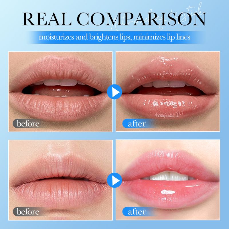 SADOER Hyaluronic Acid Lipstick Lips Skincare Nourishing Brightening Moisturizing Lip Balm Lips Skin Care Products