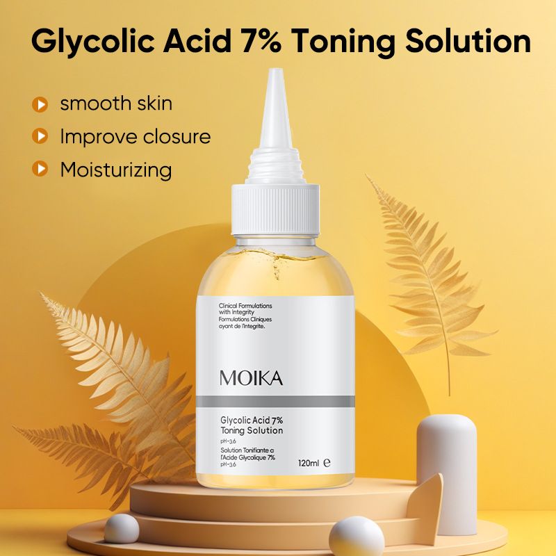 7% Glycolic Acid Exfoliating Toner Shrinks Pores, Repairs Facial Oil, Gentle Exfoliating and Refreshing Skin
