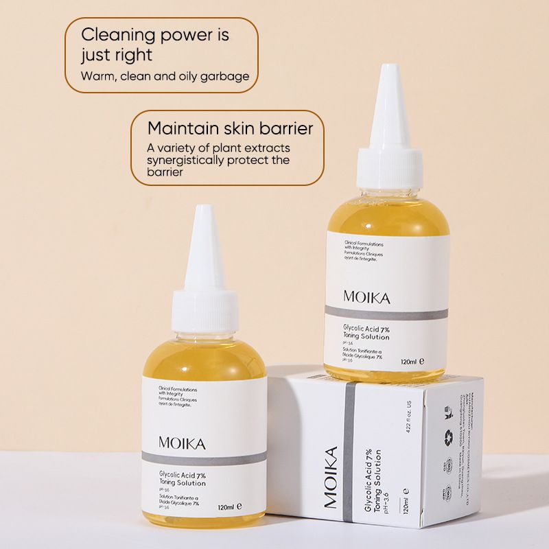 7% Glycolic Acid Exfoliating Toner Shrinks Pores, Repairs Facial Oil, Gentle Exfoliating and Refreshing Skin
