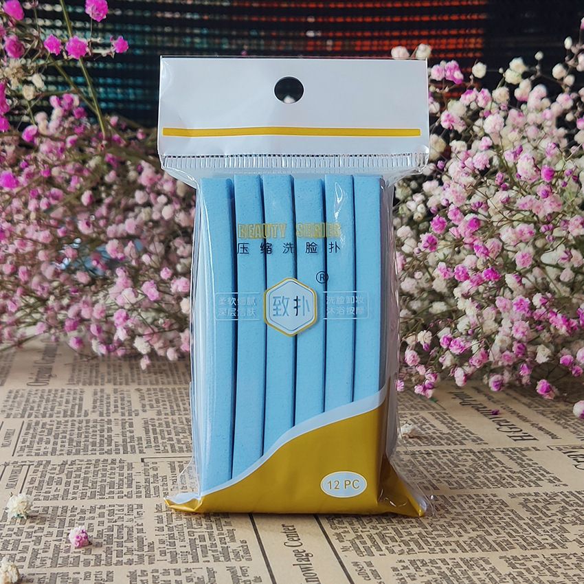 12pcs Compressed Face Wash Wash Face Sponge Pad Clean Face Exfoliating Disposable Sponge Puff