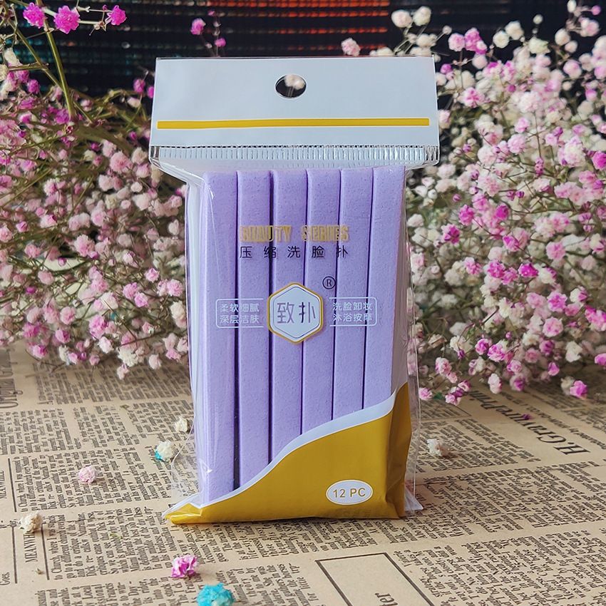 12pcs Compressed Face Wash Wash Face Sponge Pad Clean Face Exfoliating Disposable Sponge Puff