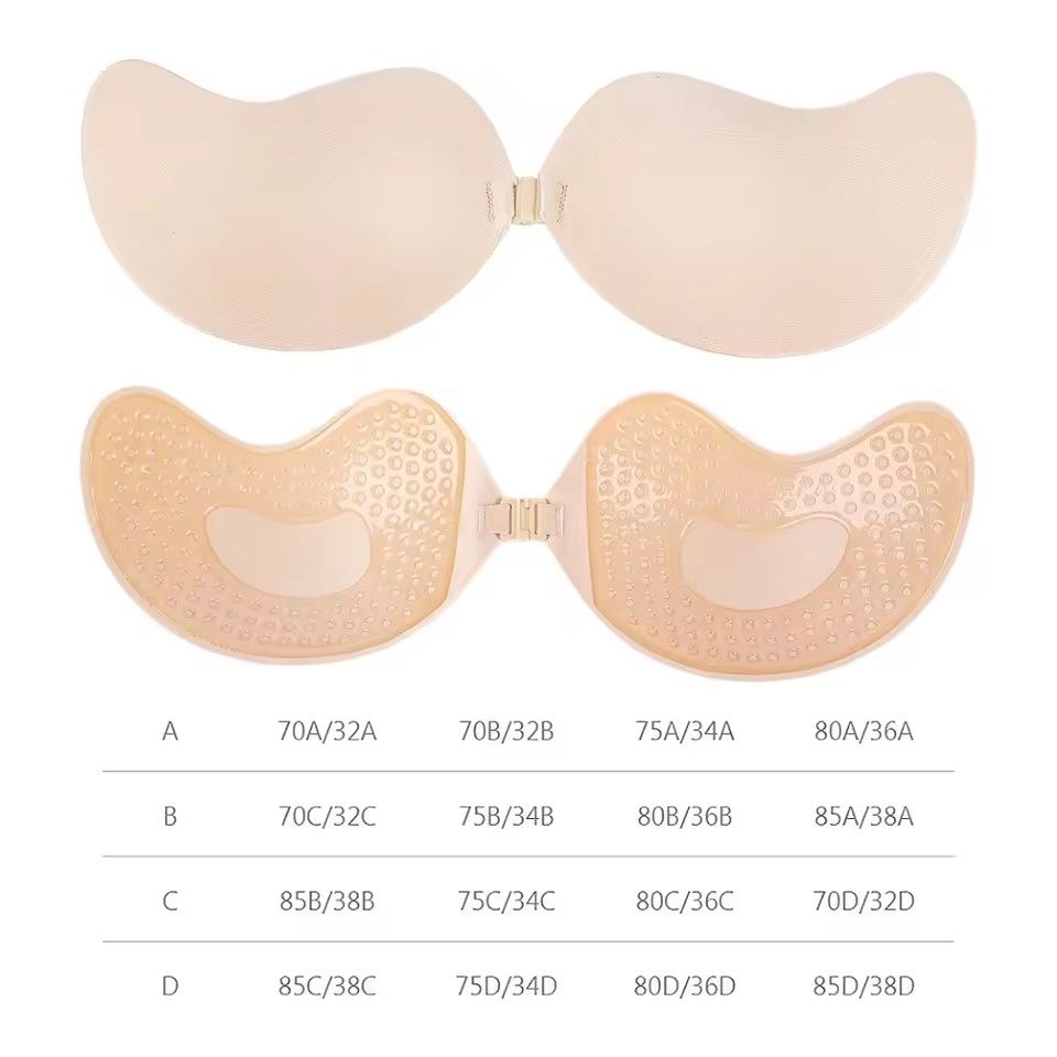 A-D Cup Reusable Nipple Cover Sticker Patch Push Up Bra Adhesive Pasty Strapless Bras Wedding Dress Lingerie Silicone Padding