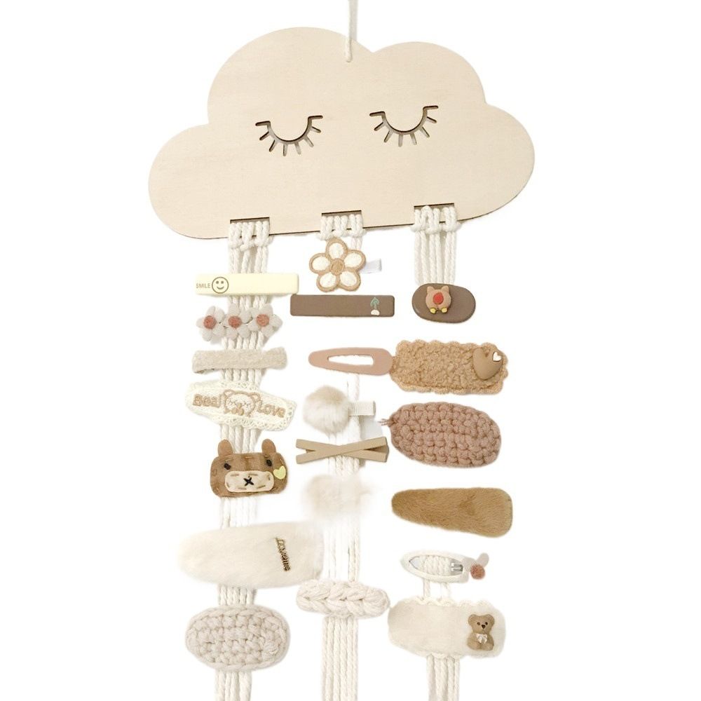 Clouds Hairpin Storage Tape Organiser Hanging DIY Bedroom Living Room Wall Decoration Kids Room Wall Hanging Home Decorations
