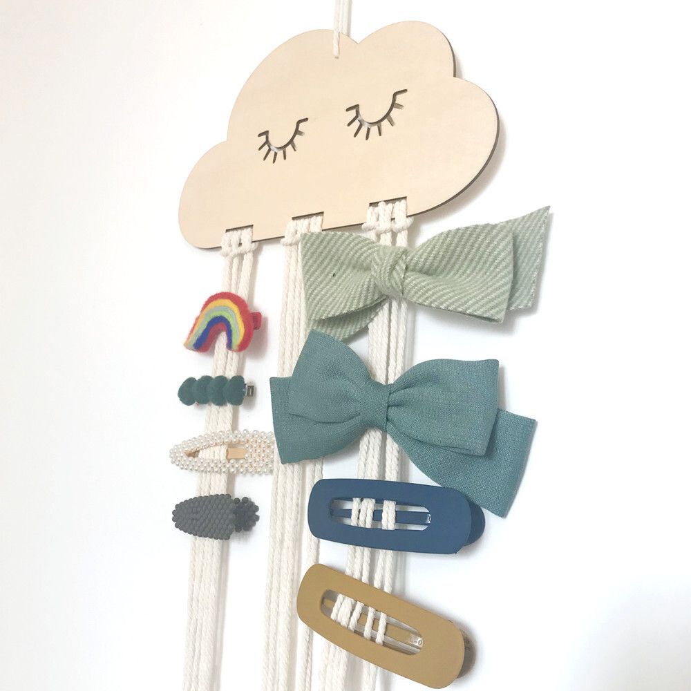 Clouds Hairpin Storage Tape Organiser Hanging DIY Bedroom Living Room Wall Decoration Kids Room Wall Hanging Home Decorations