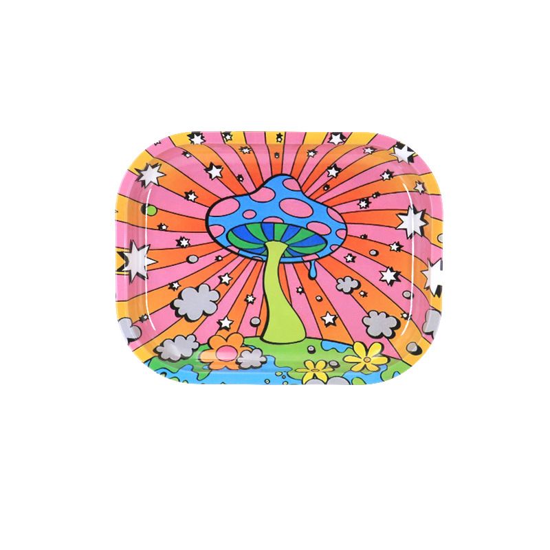 Various Pattern Designs Rolling Tray 18*14CM Tobacco Metal Cigarette Smoking Accessories Herb Tinplate Plate Grinder Tools