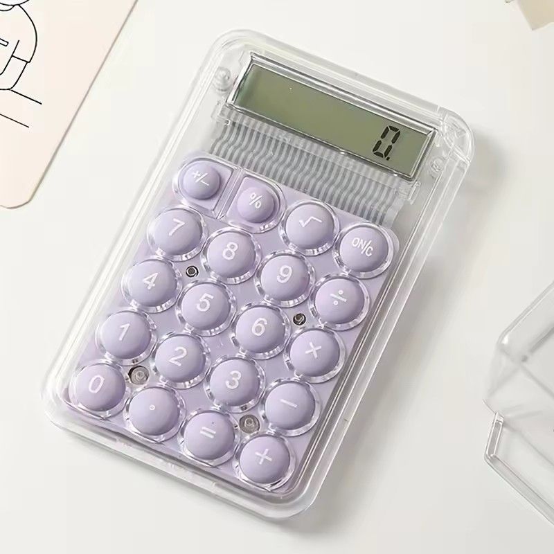 Cute Silent Calculator Mini Version Learning Auxiliary Small Portable Calculator Back To School Supplies Students/Finance