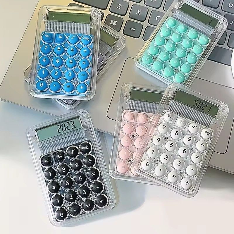 Cute Silent Calculator Mini Version Learning Auxiliary Small Portable Calculator Back To School Supplies Students/Finance