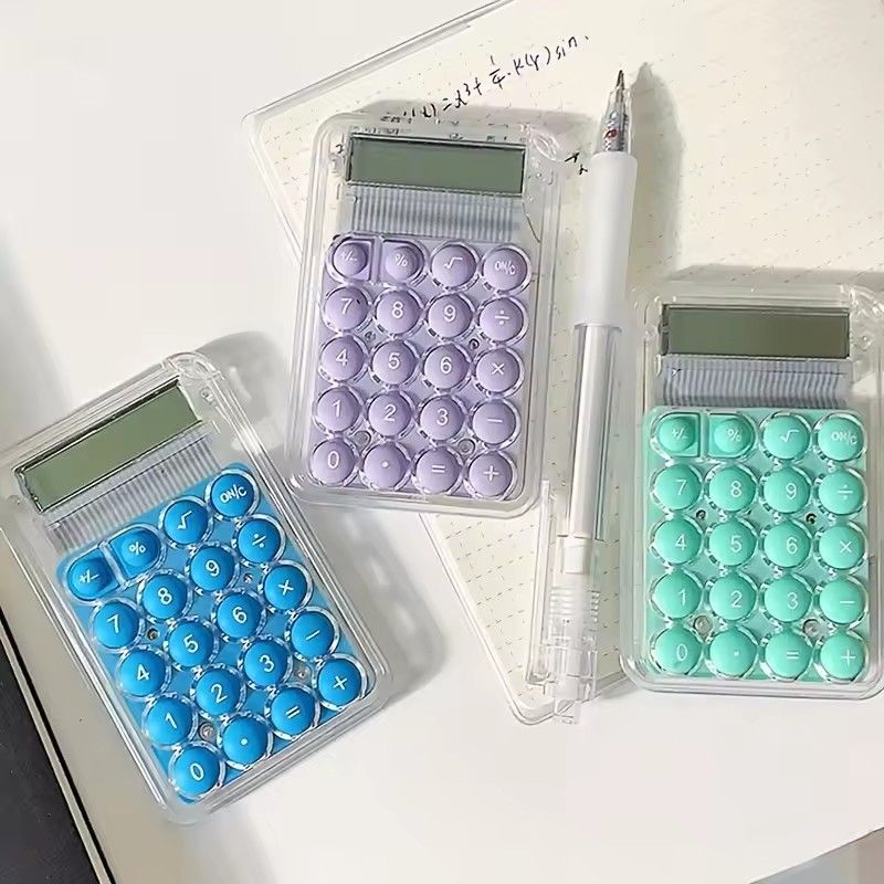 Cute Silent Calculator Mini Version Learning Auxiliary Small Portable Calculator Back To School Supplies Students/Finance