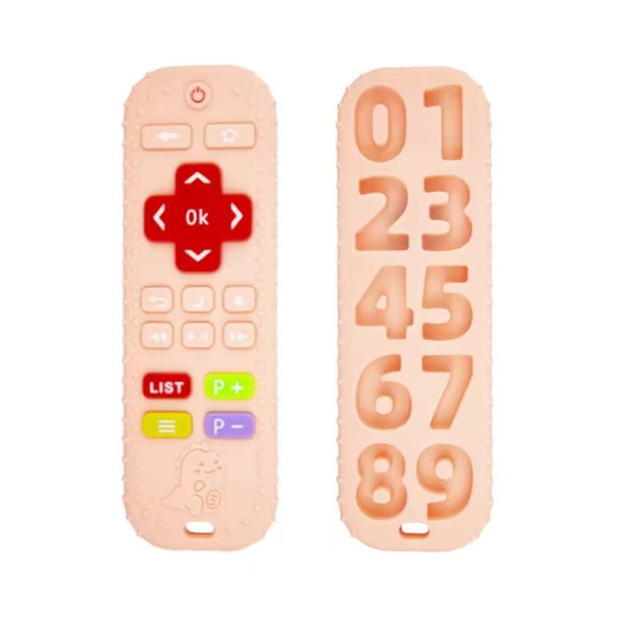 Safe Silicone Beads Baby Teether TV/Game Remote Control Shape Newborn Teething Sensory Toys Rodent Molar Gum Pain Relief Teether