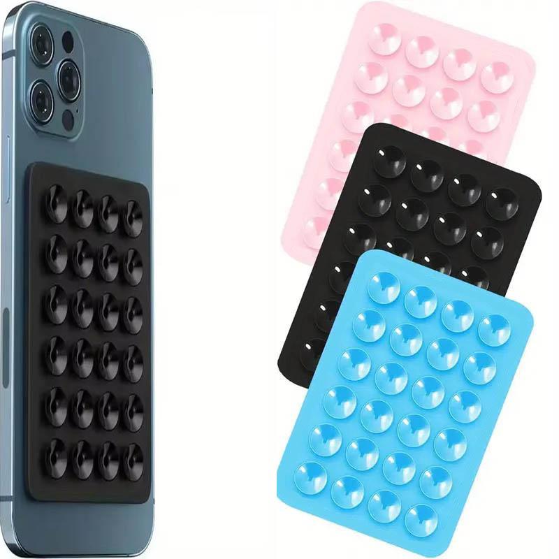 3pcs Strong Silicone Suction Phone Case Installation - Universal Compatible Phone Accessories Shower God Phone Stand
