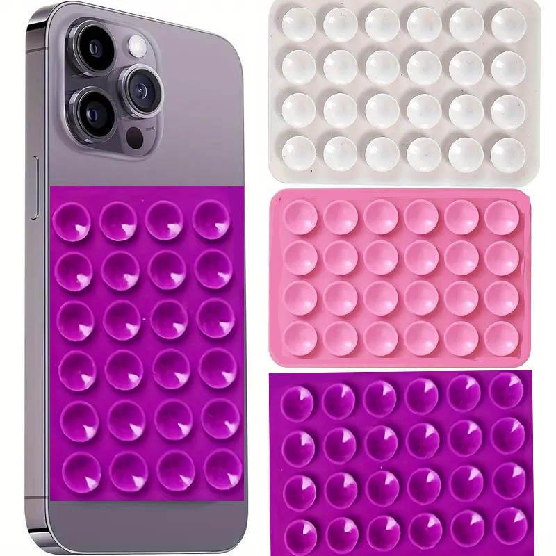 3pcs Strong Silicone Suction Phone Case Installation - Universal Compatible Phone Accessories Shower God Phone Stand