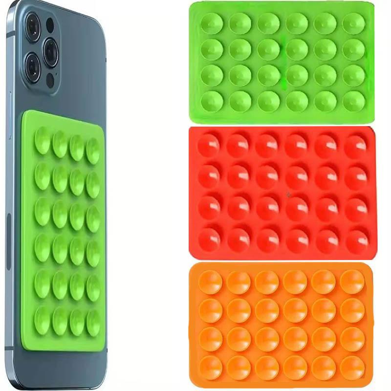3pcs Strong Silicone Suction Phone Case Installation - Universal Compatible Phone Accessories Shower God Phone Stand