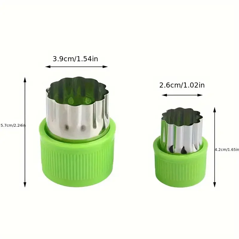 3PCS Vegetables Fruit Embossing Cutting Mold New Star Heart Flower Shape Stainless Steel Cutter Plastic Handle Kitchen Gadgets