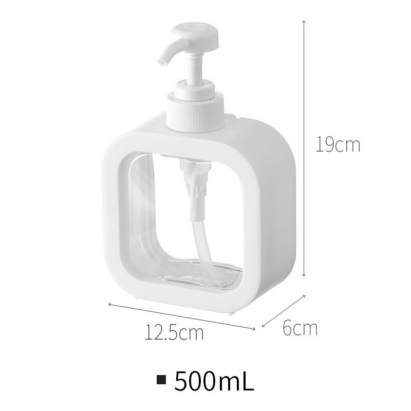 1PCS 500ml large-capacity soap dispenser bottle, transparent visible plastic press bottle, suitable for travel, kitchen, bathroom