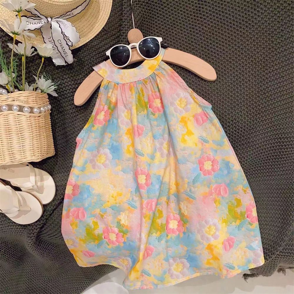 1pc Women's Clothing Korean Edition Summer Tank Top Dress Children's Daily Fashionable Black Skirt Trendy