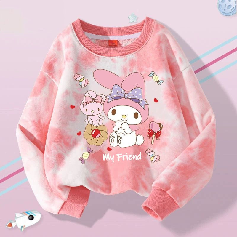 1pc Cool Lomi Melody Cute Printed Sportswear for Girls, Autumn Trendy Casual Hoodie