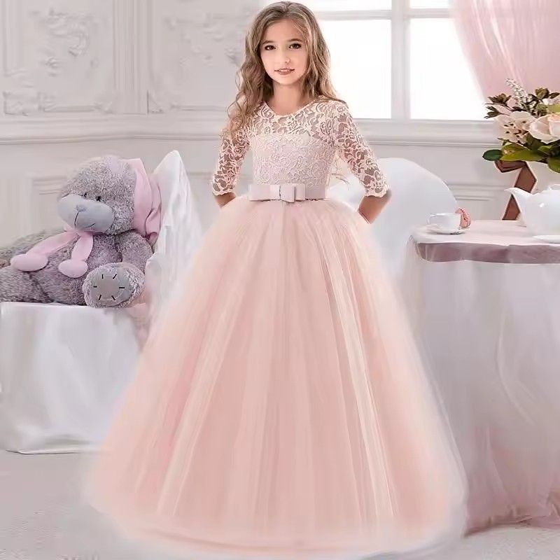 1pc Children's Princess Girl Party Dress Children's Christmas Dress Girl Birthday Dress