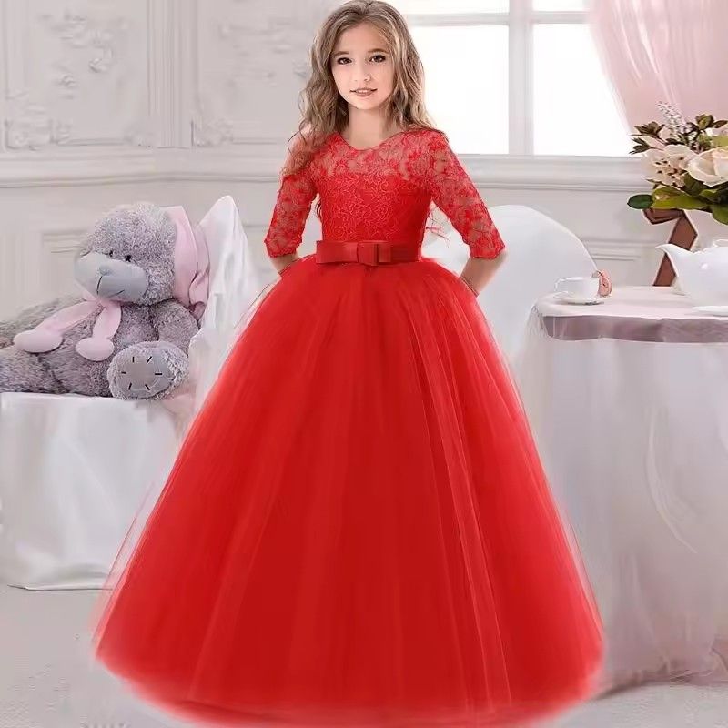 1pc Children's Princess Girl Party Dress Children's Christmas Dress Girl Birthday Dress