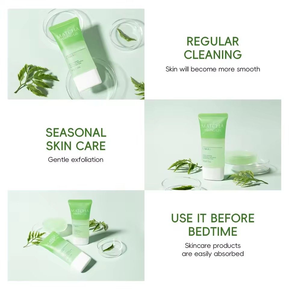 1pc matcha exfoliating gel facial scrub moisturizing nourishing repairing scrub face cream skin care