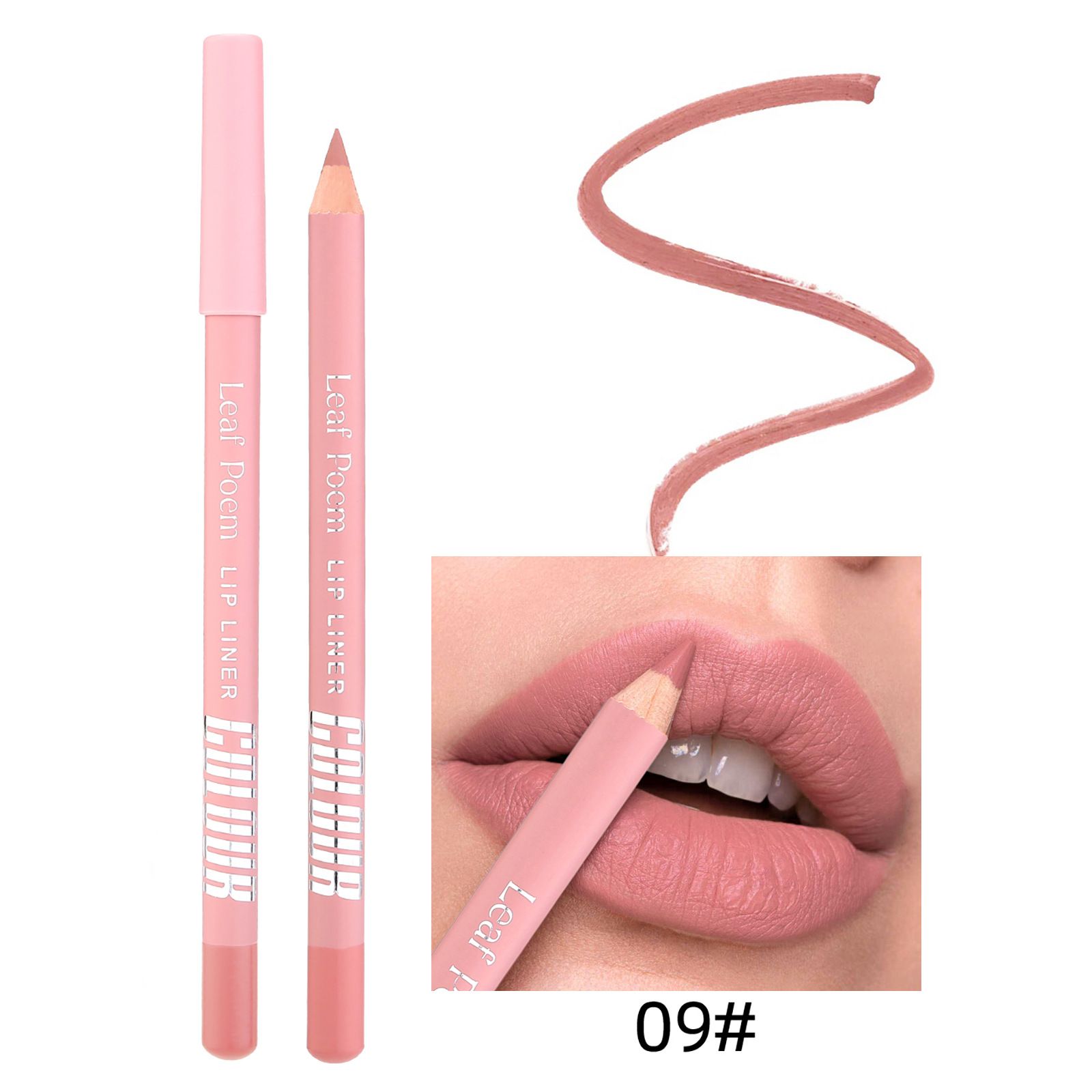 1pc 12 color lipliner pencil waterproof pendant lipstick natural nude pink lipliner