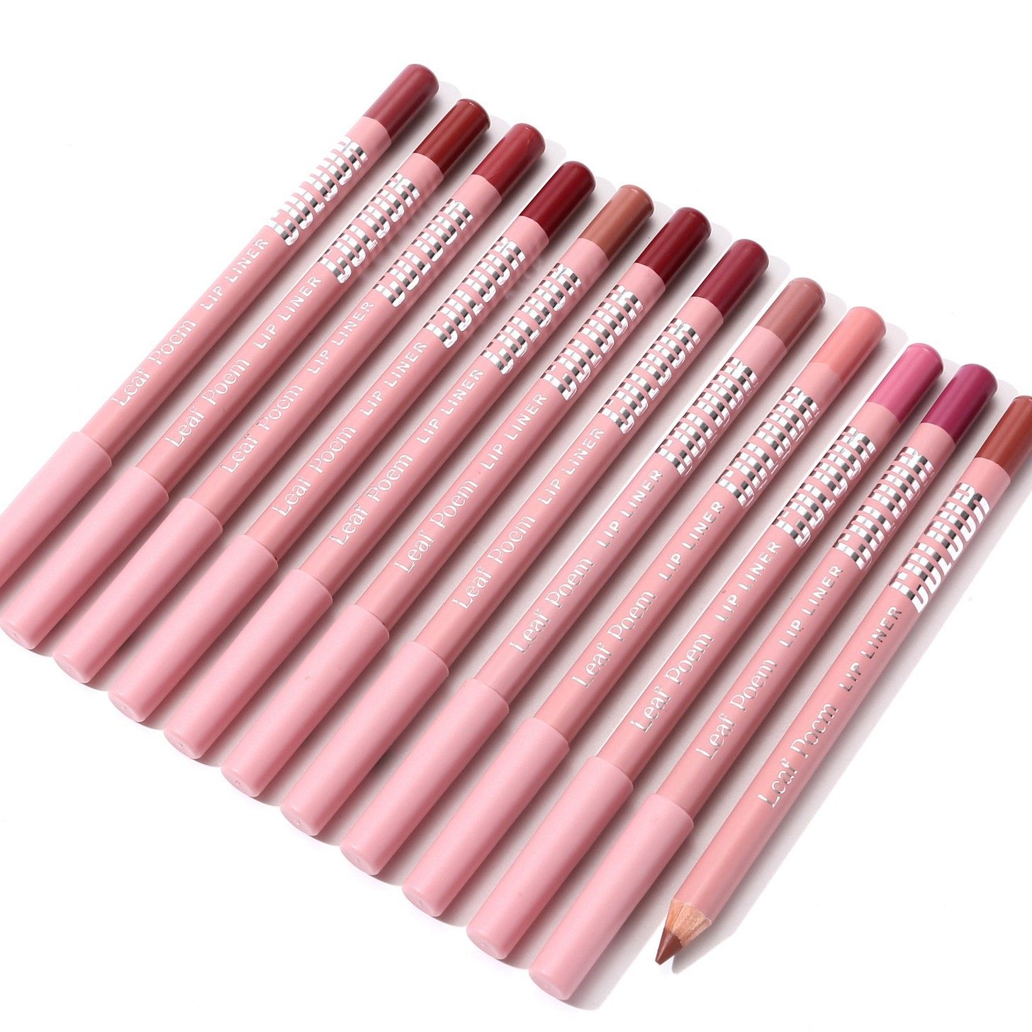 1pc 12 color lipliner pencil waterproof pendant lipstick natural nude pink lipliner