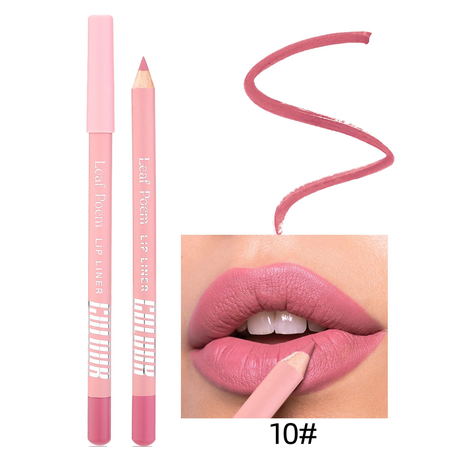 1pc 12 color lipliner pencil waterproof pendant lipstick natural nude pink lipliner