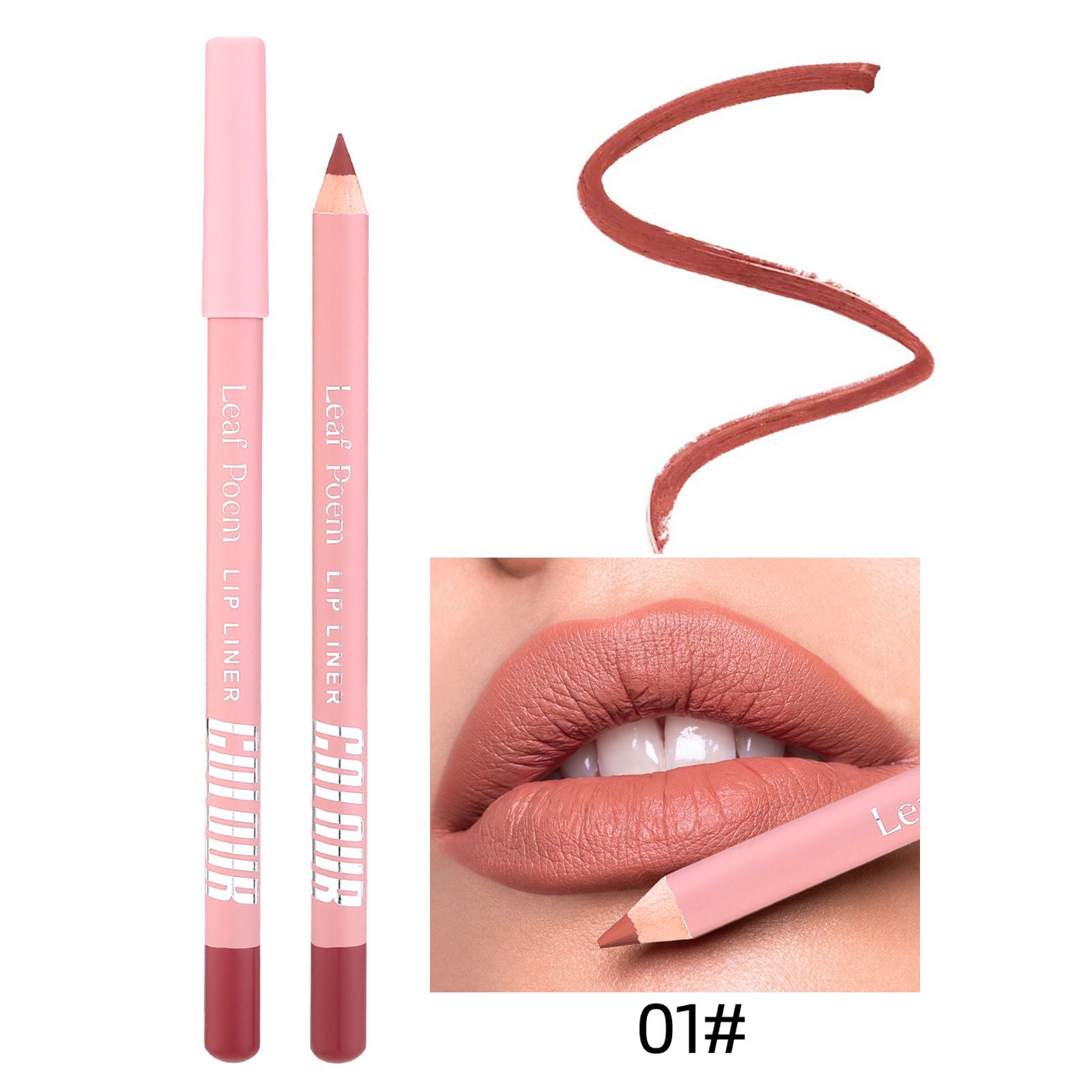 1pc 12 color lipliner pencil waterproof pendant lipstick natural nude pink lipliner