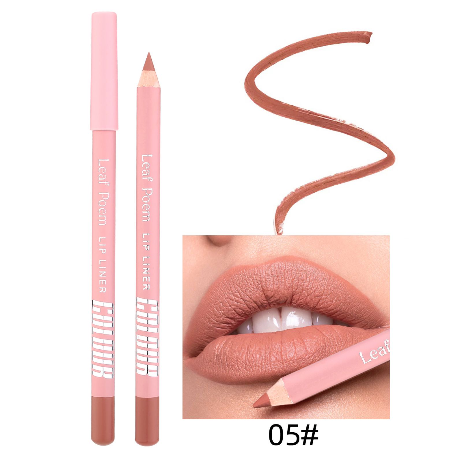 1pc 12 color lipliner pencil waterproof pendant lipstick natural nude pink lipliner