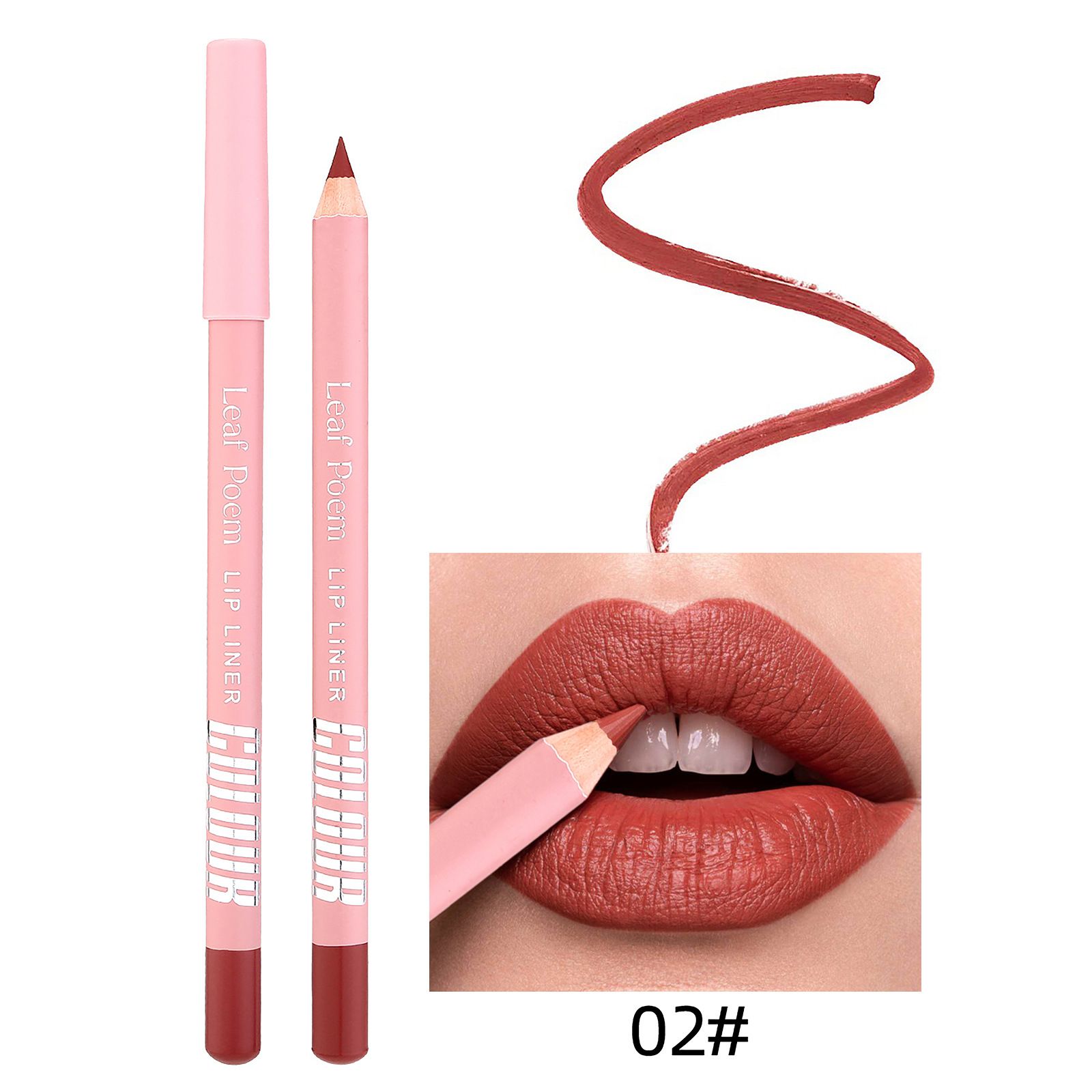 1pc 12 color lipliner pencil waterproof pendant lipstick natural nude pink lipliner