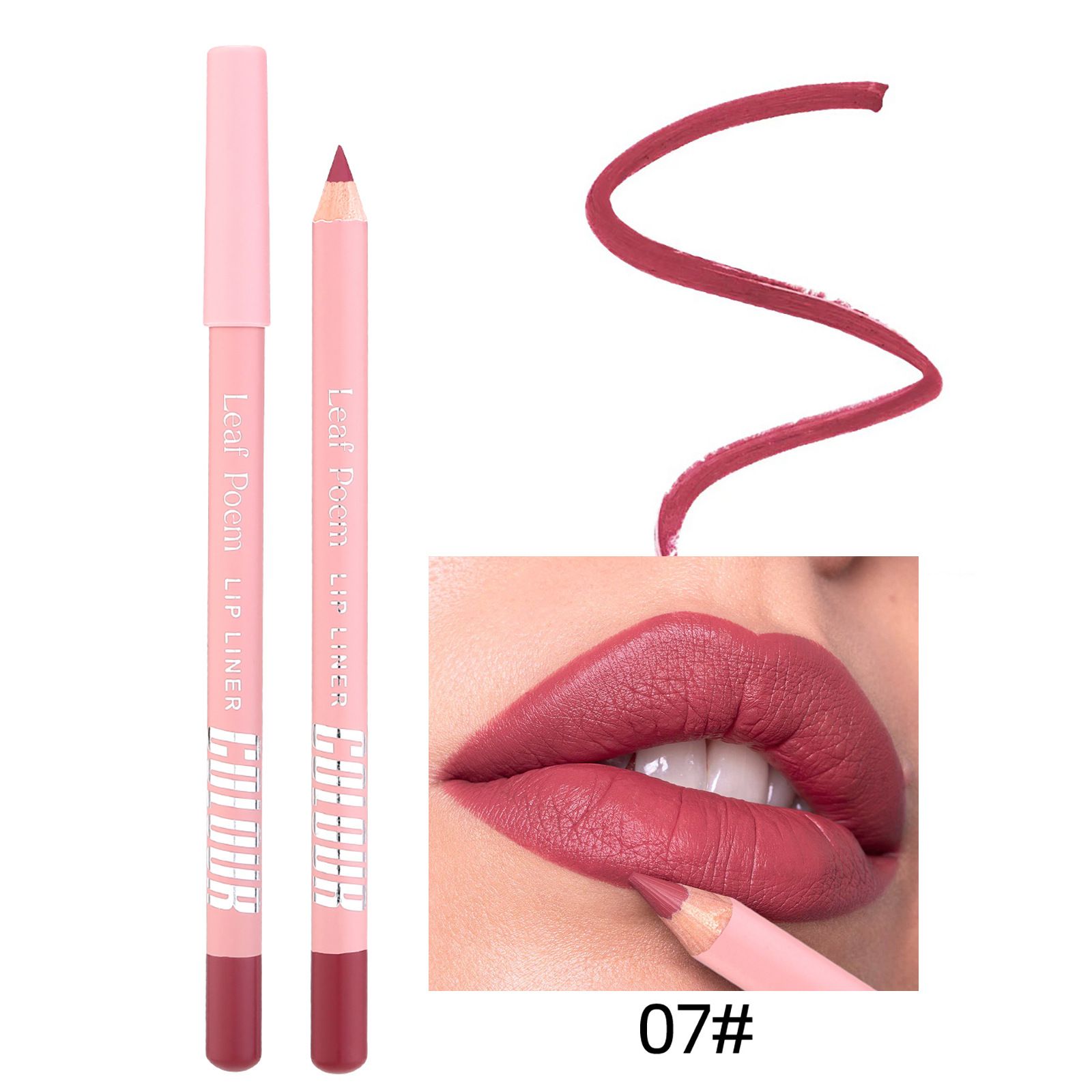 1pc 12 color lipliner pencil waterproof pendant lipstick natural nude pink lipliner