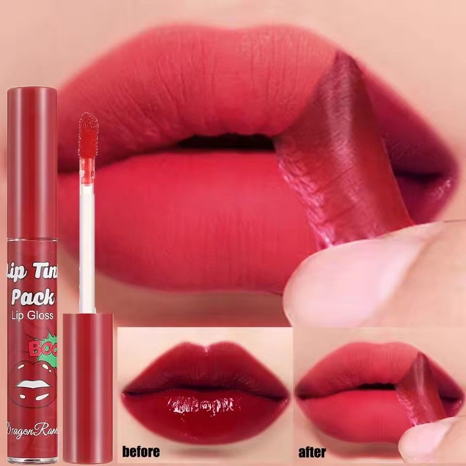 1pc peeling rose red lip color lip contour tattoo lip stain waterproof transfer anti peeling lipstick cosmetics view 5