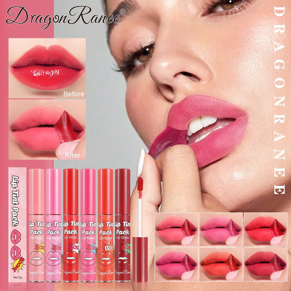1pc peeling rose red lip color lip contour tattoo lip stain waterproof transfer anti peeling lipstick cosmetics