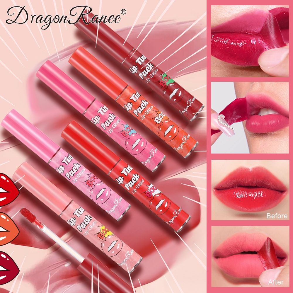 1pc peeling rose red lip color lip contour tattoo lip stain waterproof transfer anti peeling lipstick cosmetics view 2