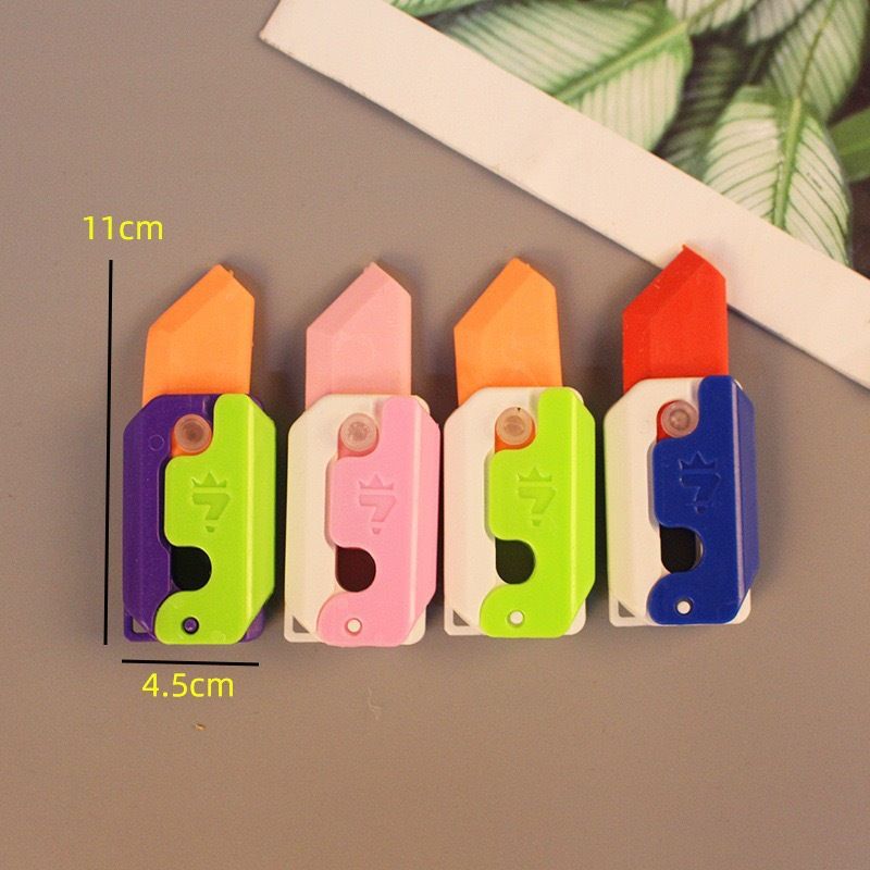 4pcs (0.5) Novelty Toy Butterfly Radish Knife Funny Sharp Stress Relieving Toy Children's Gift