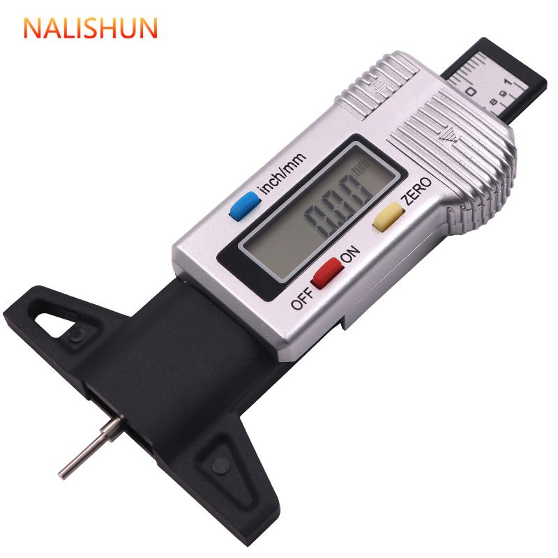 1pc digital display car tire tread depth gauge tool caliper thickness gauge brake pad wear monitoring
