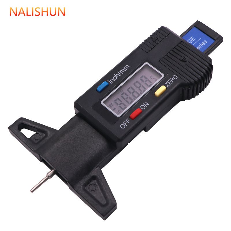 1pc digital display car tire tread depth gauge tool caliper thickness gauge brake pad wear monitoring