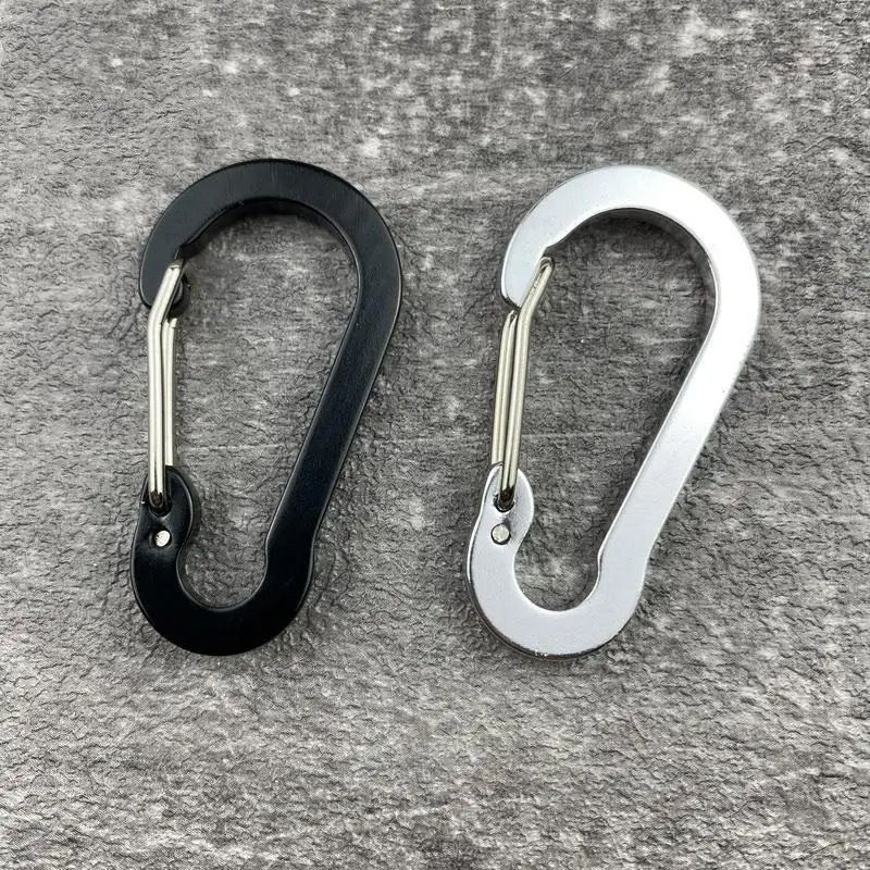 6pcs Carabiner Clip Aluminum Alloy Keychain Lock Buckle Snap D-Ring Clip Outdoor Backpack Camping Multi Tool Fishing Hiking Hook