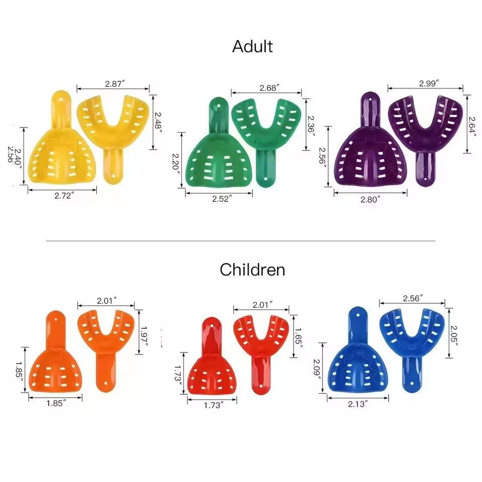 12pcs disposable dental special tool impression dental tray daily care circular edge cleaning dental tools