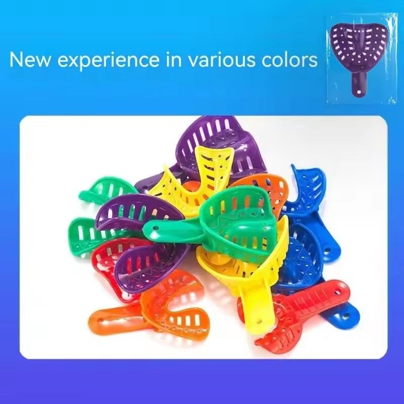 12pcs disposable dental special tool impression dental tray daily care circular edge cleaning dental tools