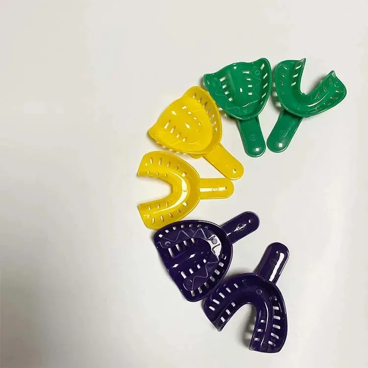 12pcs disposable dental special tool impression dental tray daily care circular edge cleaning dental tools