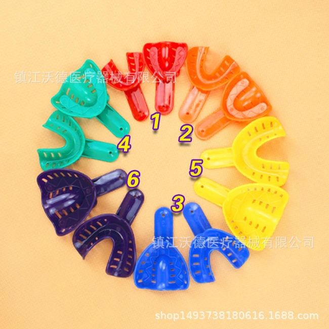 12pcs disposable dental special tool impression dental tray daily care circular edge cleaning dental tools