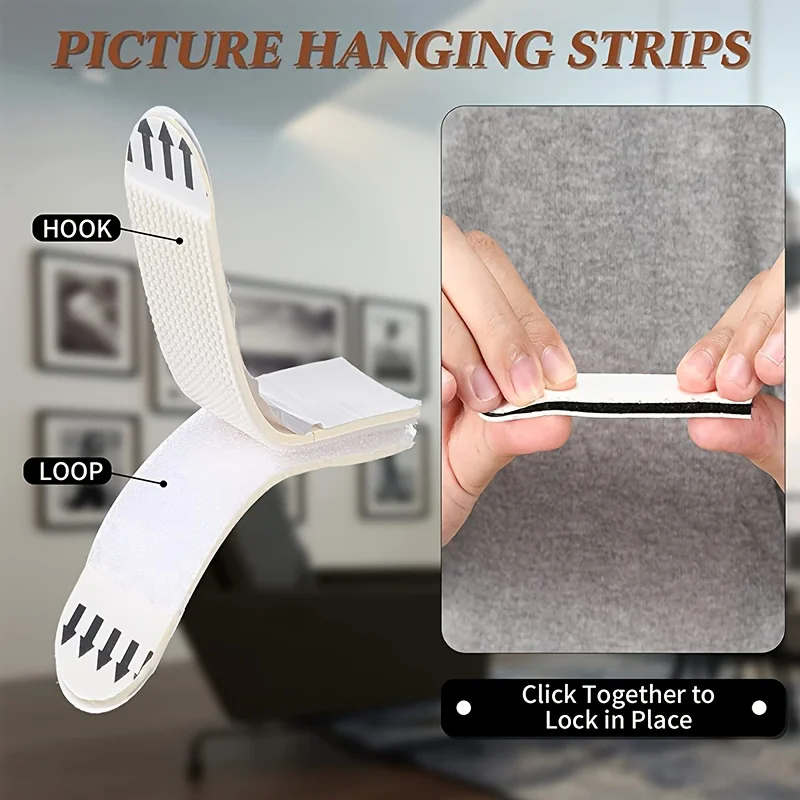1pc seamless photo frame Velcro back adhesive 3m magic buckle wall seamless universal hook strong nail free sticker