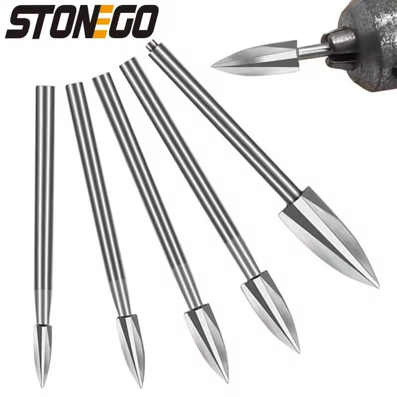 1 set of handle wood carving drill bits, milling cutters, white steel sharp edged woodworking tools, carving knives