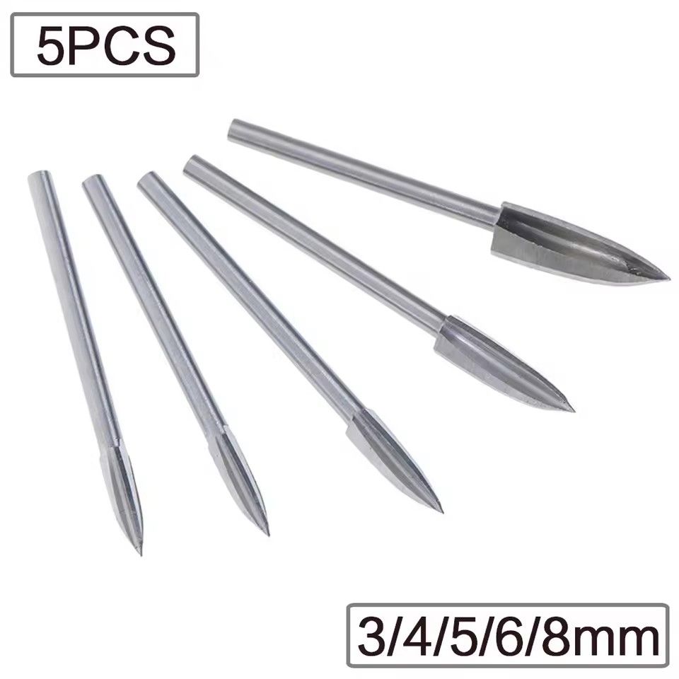 1 set of handle wood carving drill bits, milling cutters, white steel sharp edged woodworking tools, carving knives