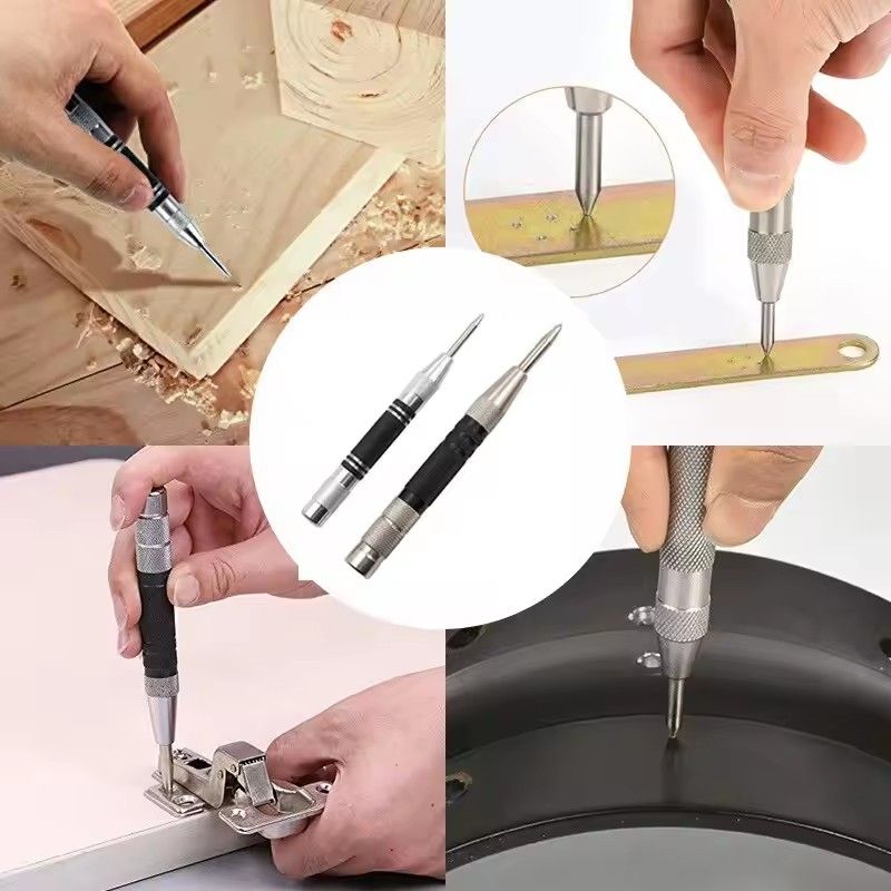 1pc spring type automatic center punch locator glass impactor window breaker punch centering punch punch tool