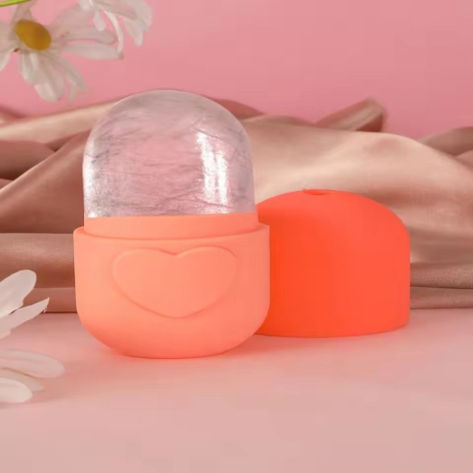 1pc Facial Ice Gel Skincare Facial Ice Massage Ice Roller Heart shaped Capsule Ice Gel Mold