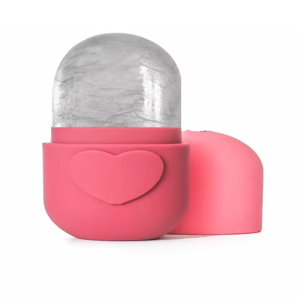 1pc Facial Ice Gel Skincare Facial Ice Massage Ice Roller Heart shaped Capsule Ice Gel Mold